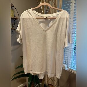 a new day White V Neck